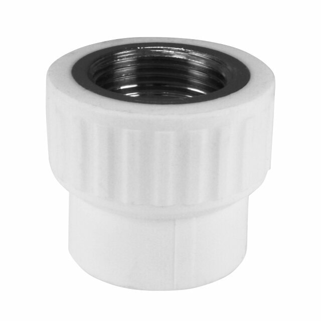 фото Муфта комбинированная VALFEX PP-R ВР 40мм х1 1/2" белая (6/24) 10134240