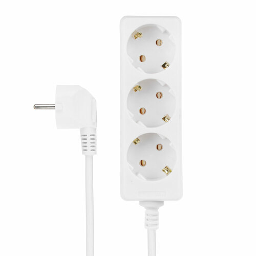 Удлинитель FORZA 3 гнезда 2м с зазем евро 16A макс мощность 3500Вт 298₽