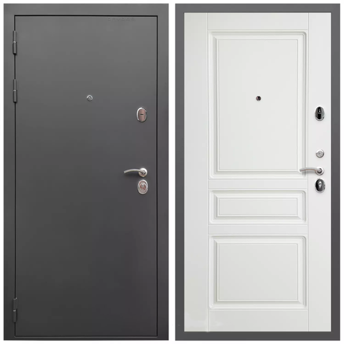 Дверь входная Армада Гарант / ФЛ-243 Белый матовый МДФ панель 16 мм с фрезеровкой входная металлическая дверь интекрон греция фл 243 чёрный шелк белый матовый
