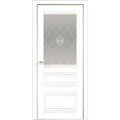 Межкомнатная дверь Velldoris Эмили со стеклом эмалит белый межкомнатная дверь вена белый глянец 600 2000 со стеклом