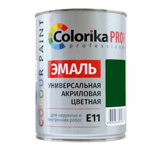 Эмаль Colorika Prof 0,9л зеленая акриловая универсальная для наружних и внутренних работ, (1шт) (92487)