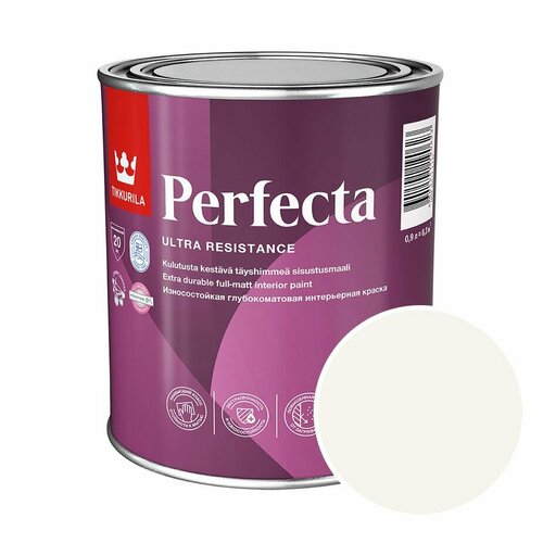 Краска моющаяся Tikkurila Perfecta RAL 9016 (Транспортный белый - Traffic white) 0,9 л