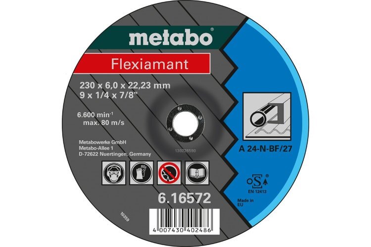 Круг шлифовальный для металла 230х60х22 Flexiamant Metabo 616572000