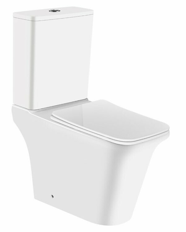 фото Унитаз с бачком AZARIO AVERO AZ-3121-G безободковый, смывным механизмом Geberit и сиденьем микролифт