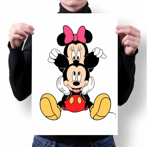 металлический плакат с котом и мемом плакаты классические плакаты для кинотеатра Плакат Mickey Mouse, Микки Маус №29, А3
