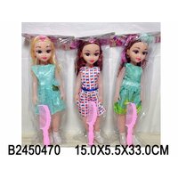 Кукла 25 см музыкальная, с аксессуарами, 3 вида в ассорт, в п 33x15x5,5   ...