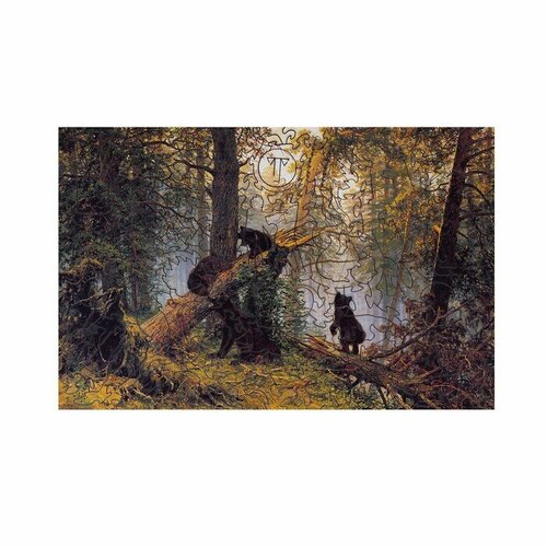 WOODY PUZZLES Пазл «Иван Шишкин. Утро в сосновом лесу», размер M