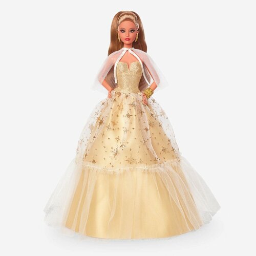 Кукла Barbie 2023 Holiday Doll (Барби Праздничная 2023 Мулатка)