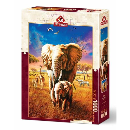 Пазл Art Puzzle 1000 деталей: Слониха со слонёнком пазл art puzzle 1000 деталей вечерняя лихорадка