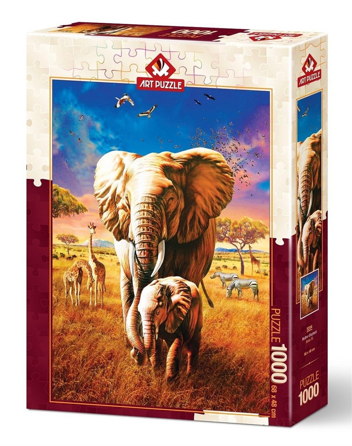 Пазл-1000 Слониха со слонёнком Art Puzzle - фото №1