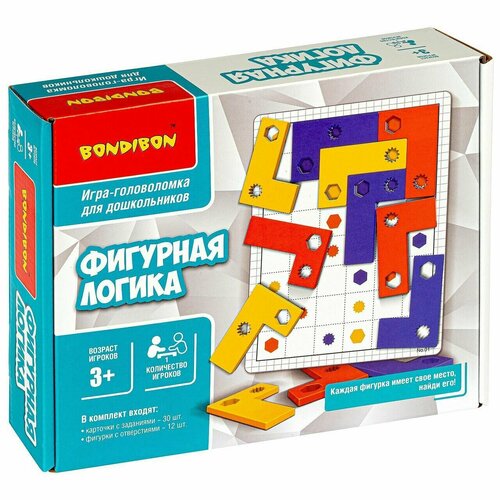 Логическая игра для дошкольников Bondibon «фигурная логика», BOX