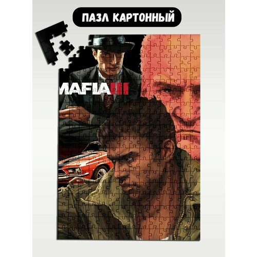 Пазл картонный 39,5х28 см, размер А3, 300 деталей, модель игра Mafia III - 1065 пазл картонный 29x20 см размер а4 120 деталей модель игра mafia iii 1065