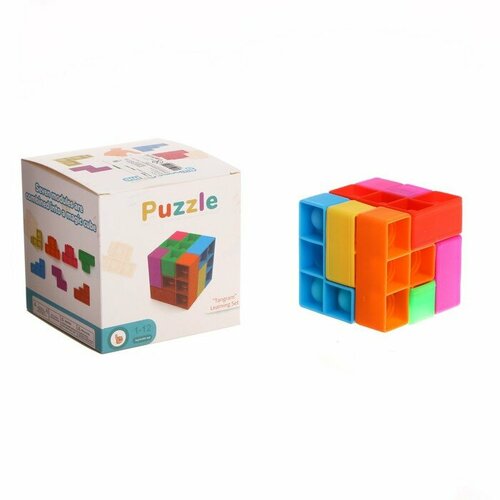 Головоломка КНР Кубик, 8,5х8,5х8,5 см, в пакете (7770050) головоломка в пакете lt0605 разноцветный пв