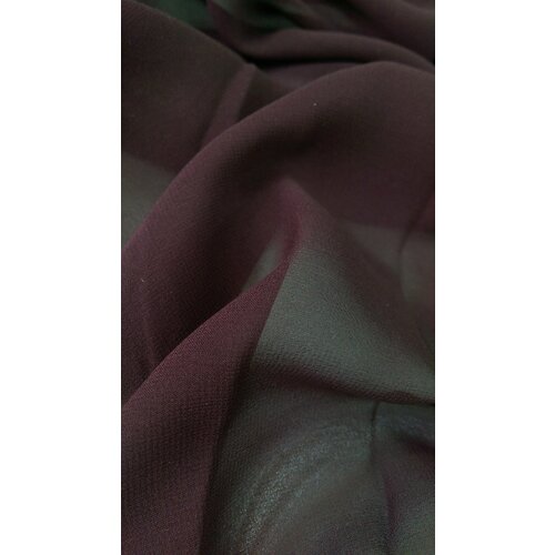 Ткань Шифон бордового цвета Италия