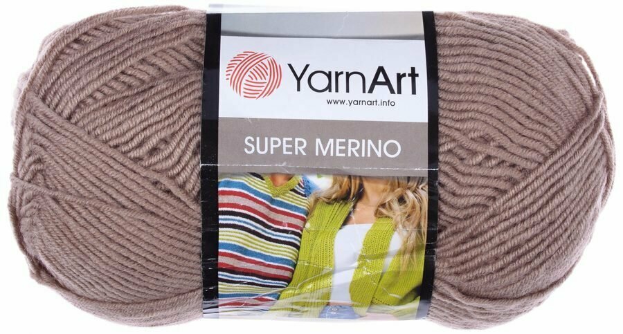 Пряжа Super Merino (1 шт), 300м. 100г, YarnArt, цвет: 257 кофейный