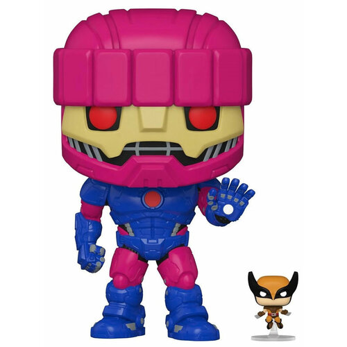 Фигурка Funko POP! Bobble Marvel X-Men Sentinel with Wolverine w/Chase (Exc) 10 (1054) 66636 комплект комиксов росомаха и люди икс книги 1–2