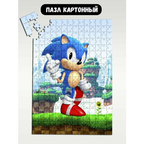Пазл картонный 39,5х28 см, размер А3, 300 деталей, модель игра Sonic 3 - 1197 пазл картонный 29x20 см размер а4 120 деталей модель игра sonic forces 1200