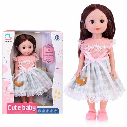 фото Кукла oubaoloon "мила", в клетчатом платье, в коробке (500-6)