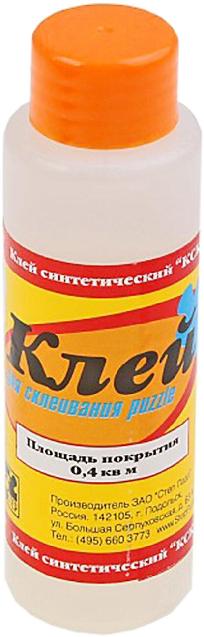 Клей синтетический для склеивания пазлов, объем 80 мл, площадь покрытия 0.4 м2