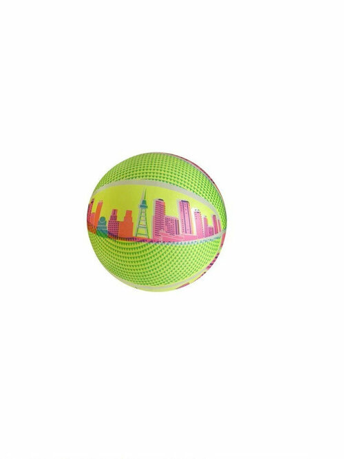 Мяч детский флуоресцентный Moby Kids Город, ПВХ, 22 см, 60 г, в ассорт. (арт.649208 )