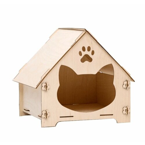 Деревянный конструктор Kampfer Home For Cat, домик для кошки (KS-006)