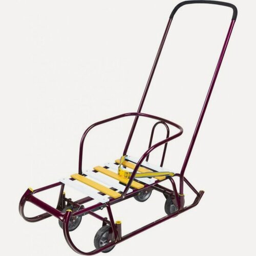 Изображение товара Санки Nika Тимка 6 Универсал, Амарантовый лак