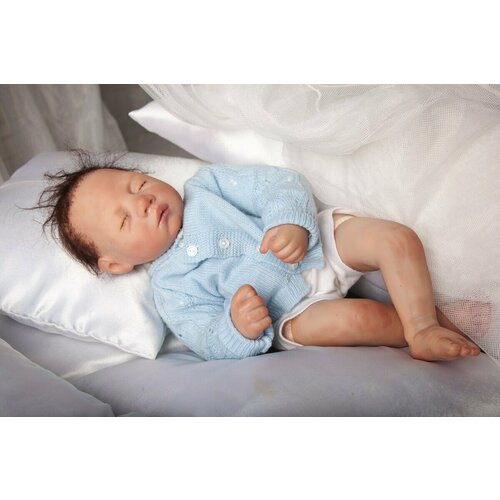 фото Кукла младенец реборн/reborn baby erin в голубом свитере