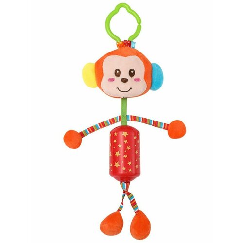 Игрушка-подвеска с погремушкой H168001-4A Обезьянка игрушка мягкая подвесная с погремушкой бегемот обезьянка 0 форма