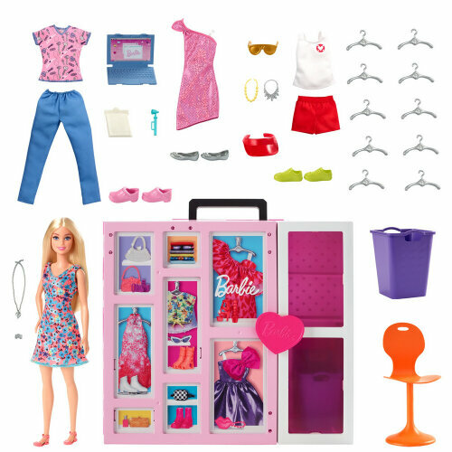 фото Игровой набор barbie шкаф мечты с куклой hgx57