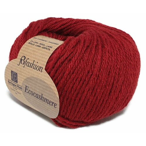 Пряжа BERTAGNA FILATI Ecocashmere (Bertagna Filati), вишня спелая - 35, 98% кашемир, 2% шерсть, 2 мотка, 25 г, 75 м.