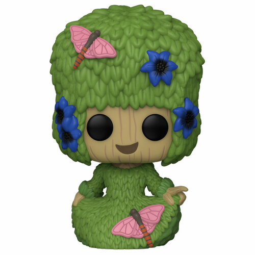 Фигурка Funko POP! Bobble: Marvel: I Am Groot: Fancy Groot Marie Hair 70649 набор funko pop and tee фигурка веномизированный грут venomized groot 47618 9 5 см футболка веномизированный грут venomized groot серая размер s