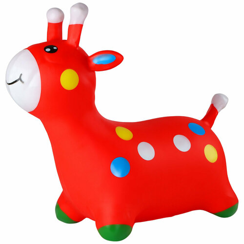 Животное-прыгун Корова из ПВХ, цвет красный