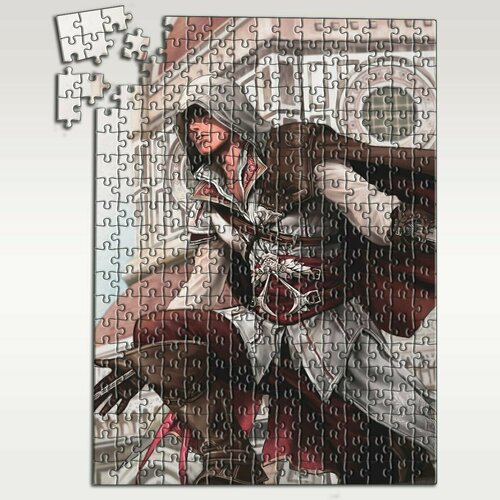 Пазл картонный 39,5х28 см, размер А3, 300 деталей, модель игра Assassins Creed - 9185 П