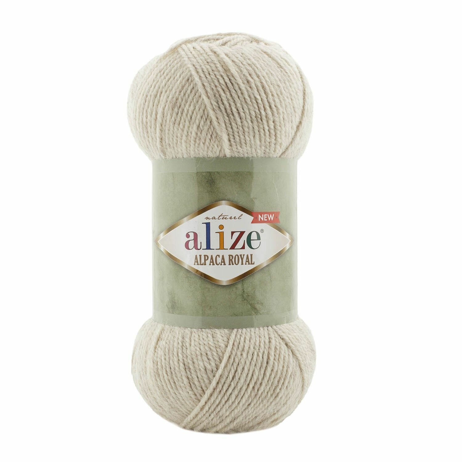 Пряжа Alpaca royal new, Alize, бежевый меланж - 152, 55% aкрил, 30% шерсть, 15% aльпака, 5 мотков, 100 г, 250 м.