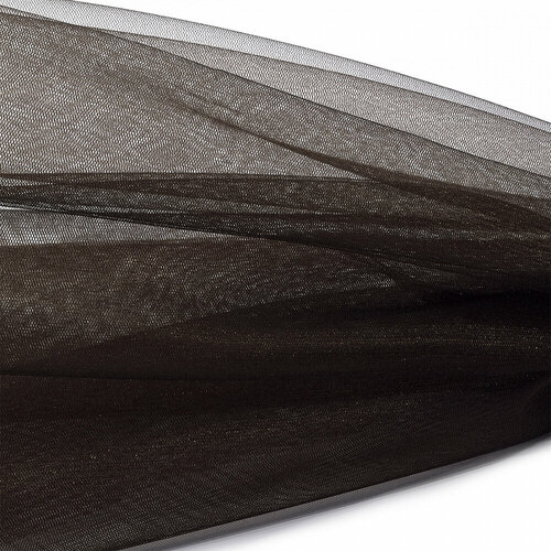 Фатин Кристалл средней жесткости блестящий арт. K. TRM шир.300см, 100% полиэстер цв. 50 К уп.50м - шоколадный
