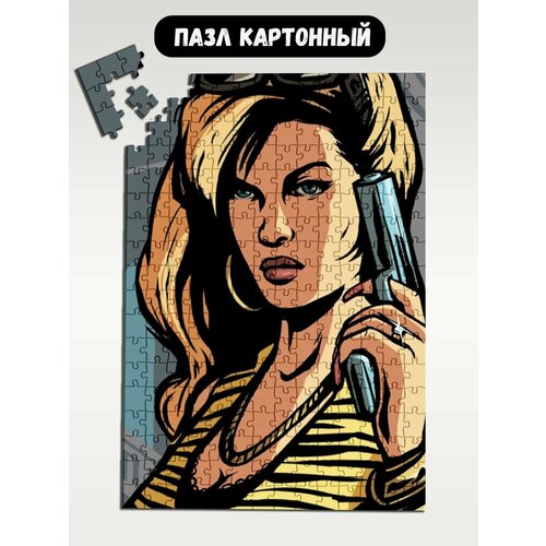 Пазл картонный 39,5х28 см, размер А3, 300 деталей, модель игра gta liberty city stories - 984 пазл картонный 39 5х28 см размер а3 300 деталей модель игра gta iv 8592