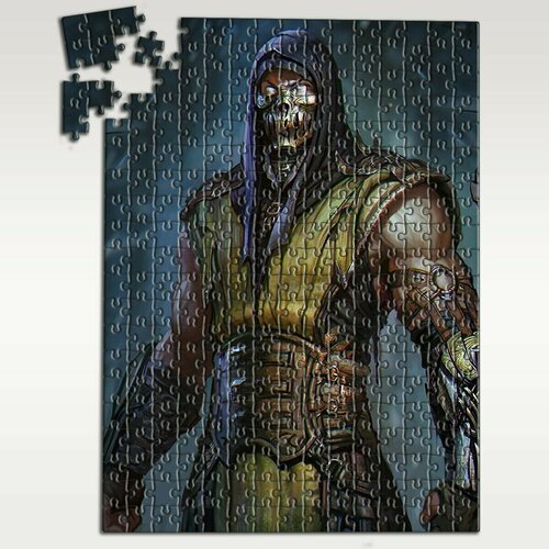 Пазл картонный 39,5х28 см, размер А3, 300 деталей, модель игра Mortal Kombat - 7808 П