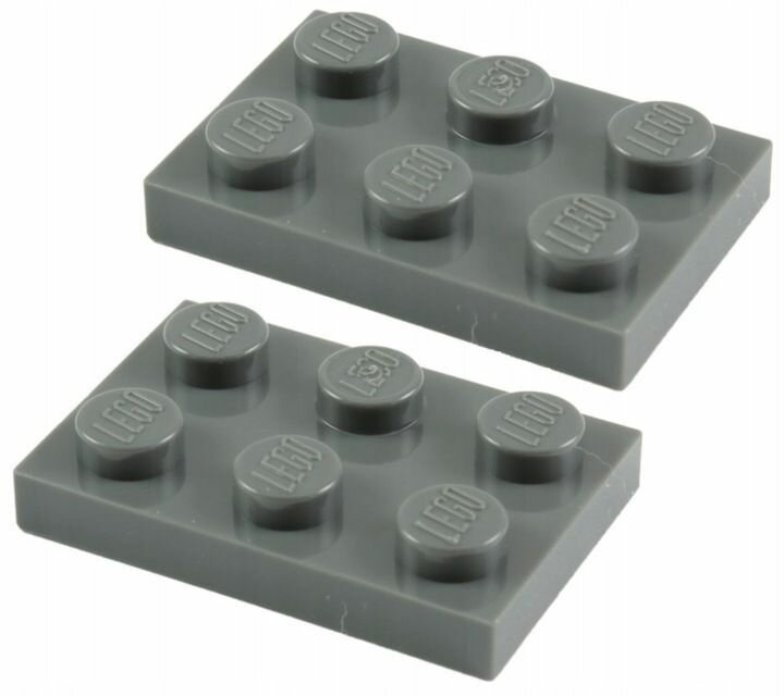 LEGO Пластина 2 x 3 темно-серый (3021 / 4211043) набор из 50 шт.
