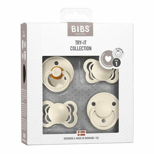 Набор пустышек. BIBS Try-it collection Ivory