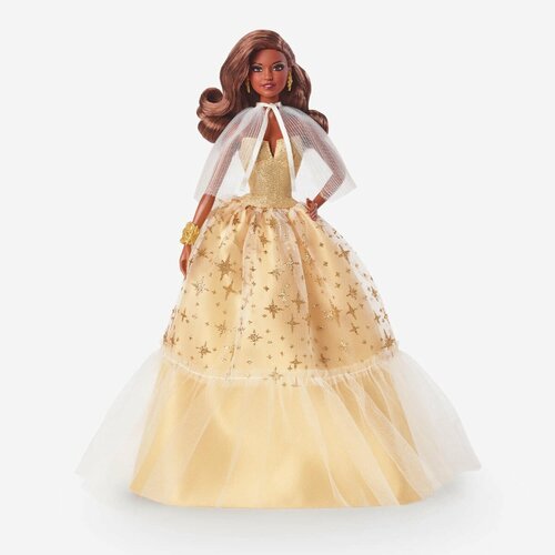 Кукла Barbie 2023 Holiday Doll (Барби Праздничная 2023 Афроамериканка) кукла barbie праздничная 2014 афроамериканка 28 см bdh14