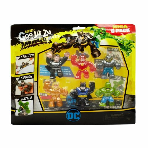 Набор игровой GooJitZu 6 фигурок мини DC тянущихся 41953 goojitzu игрушка тянущаяся гуджитсу супермен dc