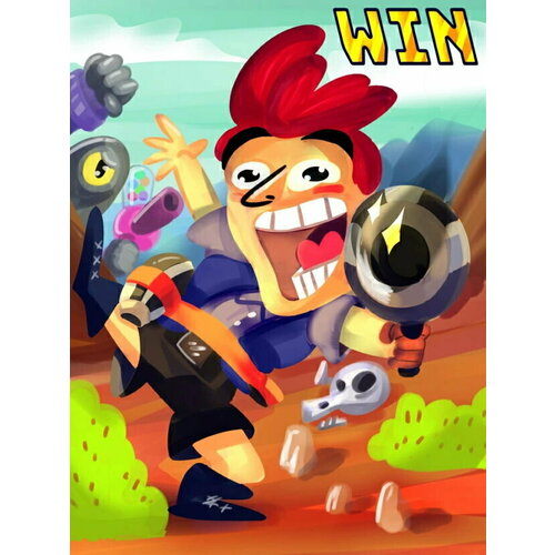 Плакат, постер на бумаге Brawl Stars/Браво Старс/игровые/игра/компьютерные герои персонажи. Размер 42 х 60 см