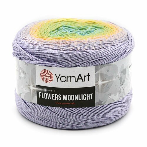 Пряжа YarnArt Flowers Moonlight 260гр 1000м (53% хлопок, 43% полиакрил, 4% металлик) (3285 секционный)