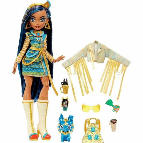 Кукла Monster High Cleo de Nile HHK54 египетский оракул в коробке со скарабеями