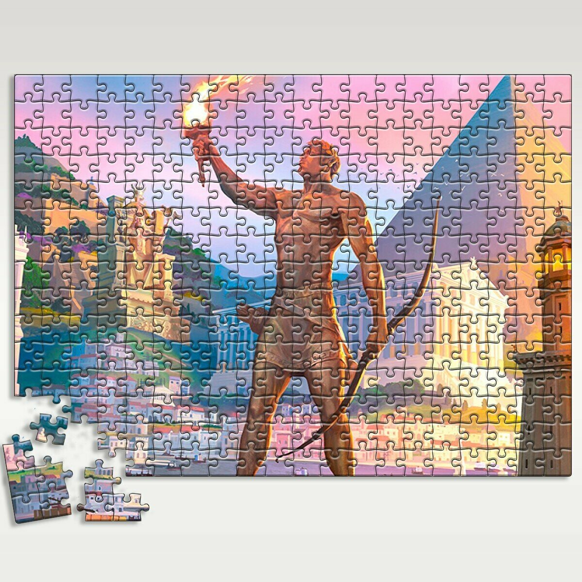 Пазл картонный А3: модель настольная игра 7 чудес - 6874