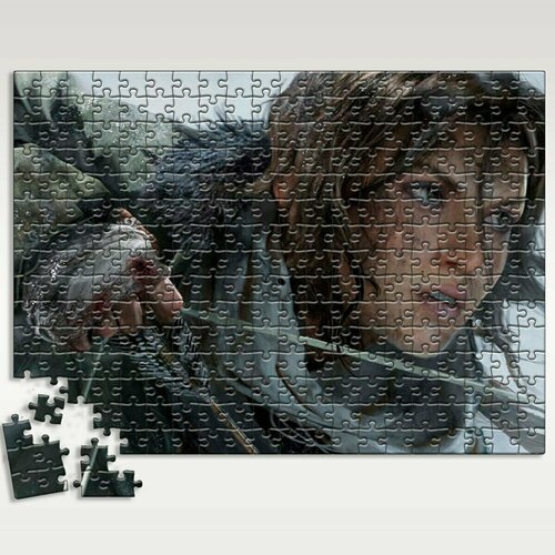 Пазл картонный 39,5х28 см, размер А3, 300 деталей, модель игра Tomb Raider Lara Croft Лара Крофт Расхетительница гробниц - 6581