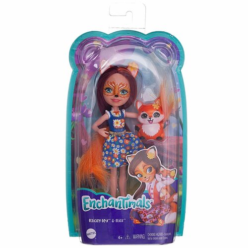 Кукла Enchantimals Фелисити Лис с питомцем Флик - Mattel [DVH87/Лис] игровой набор mattel enchantimals фелисити лис с сестричкой и питомцами hcf81