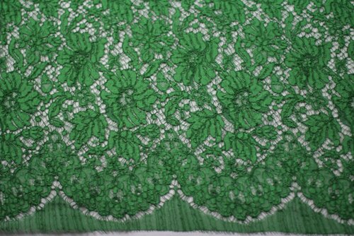 Ткань зеленое кружево