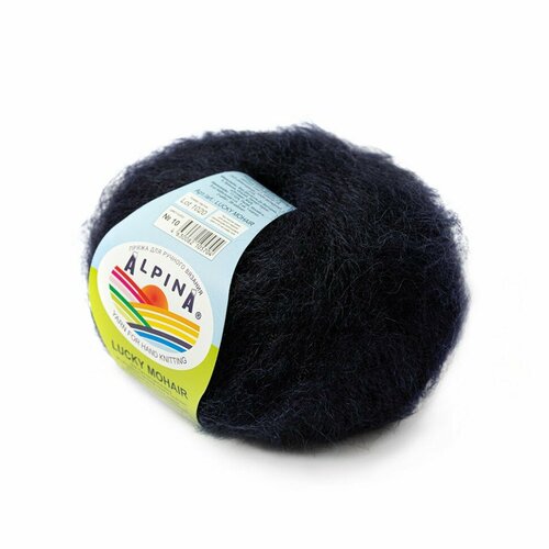 фото Пряжа alpina lucky mohair (60% кид мохер, 40% акрил) 10х50г/150м цв.10 т. синий