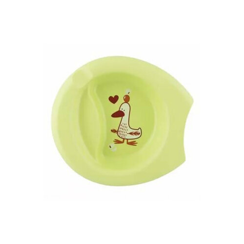 Тарелка Chicco детская с разделителем Easy Feeding, 6мес+, зеленый